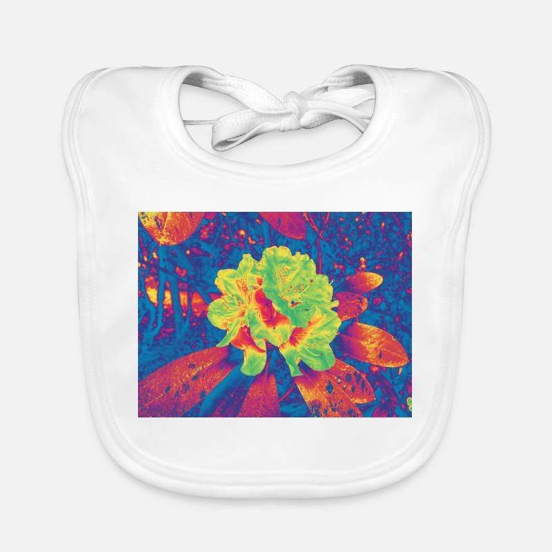 Neon Bloom Psychedelische Blume Baby Bio-Lätzchen