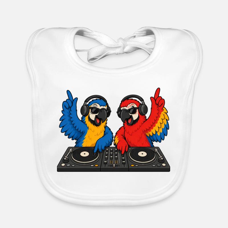 Parrots DJ Duo Bavoir bio Bébé