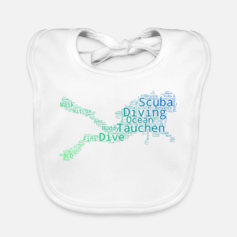 Idée cadeau pour un fan de plongée avec apnée Bavoir bio Bébé
