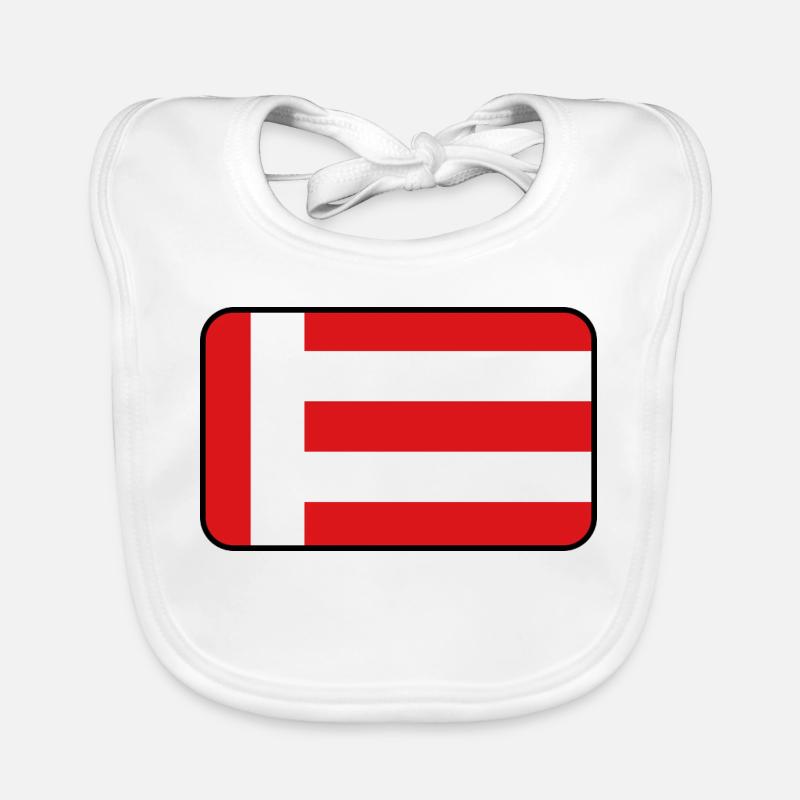 Eindhoven Flag Logo Organic Baby Bibs