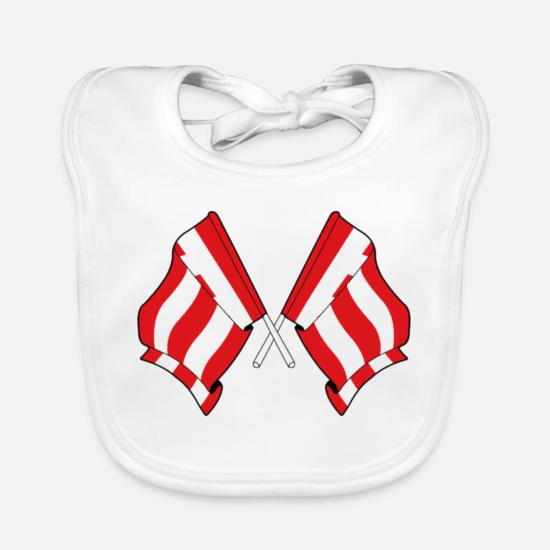 Eindhoven Twin Flags Organic Baby Bibs