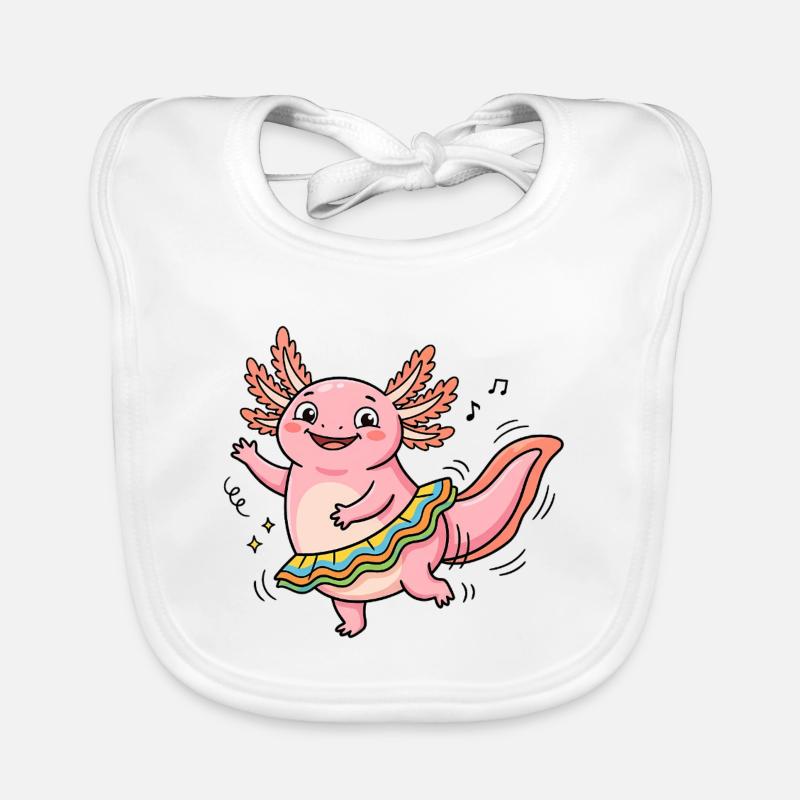 Dancing Queen Axolotl Baby Bio-Lätzchen