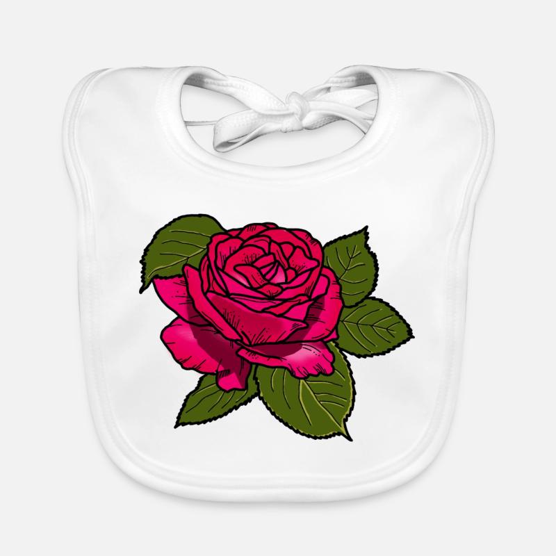 Rose Bavoir bio Bébé