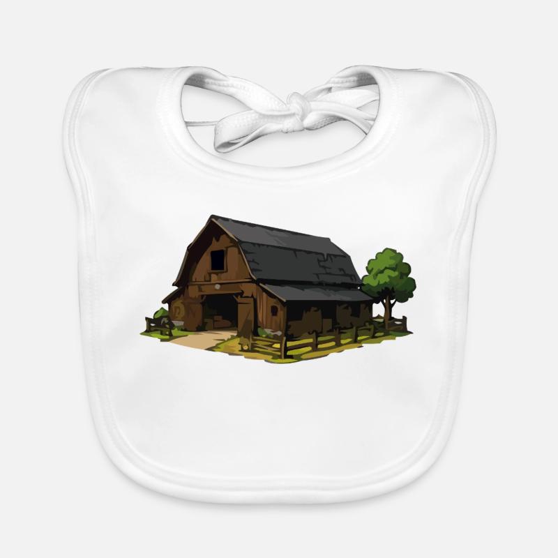 Illustration de grange rustique Bavoir bio Bébé