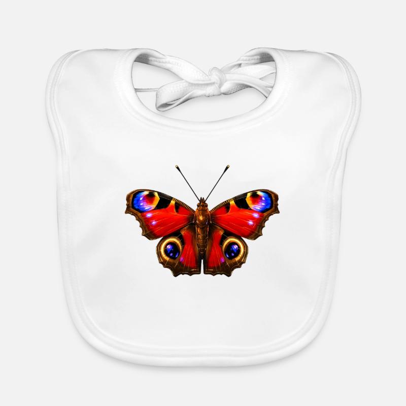 Papillon - Bavoir bio Bébé - blanc
