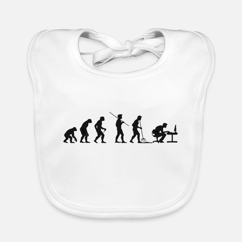 Programmer Computer Freak Evolution Organic Baby Bibs