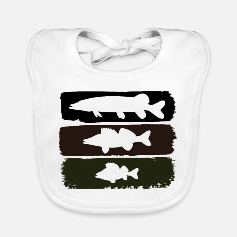 Pike Zander Perch Organic Baby Bibs