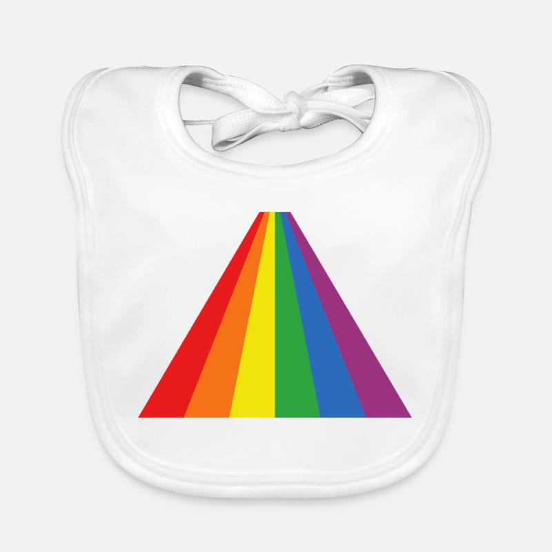 Rainbow Triangle Bold Organic Baby Bibs