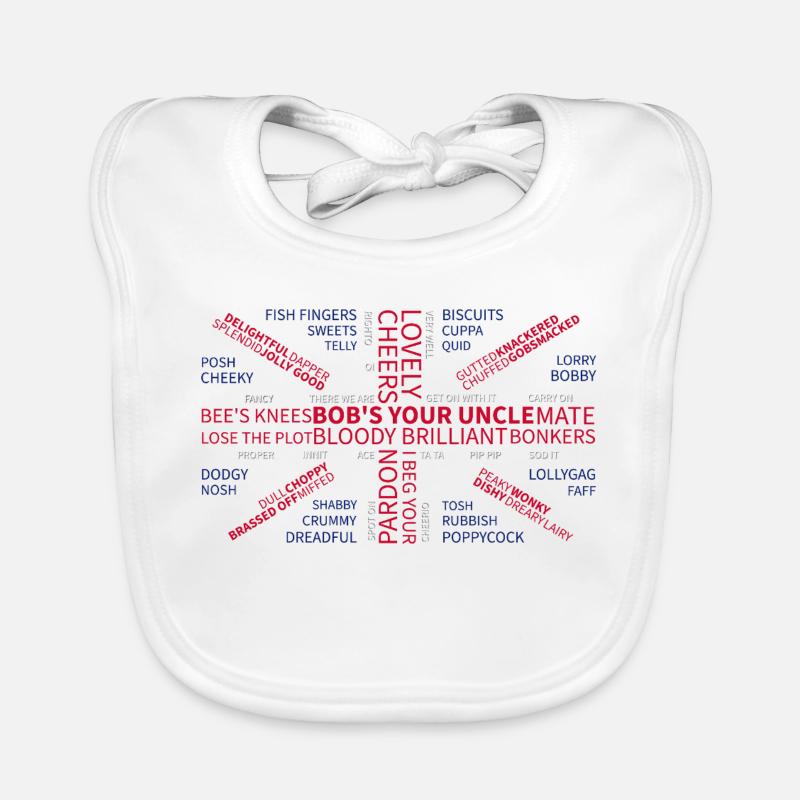 UBERBRITISH - Bavoir bio Bébé - blanc