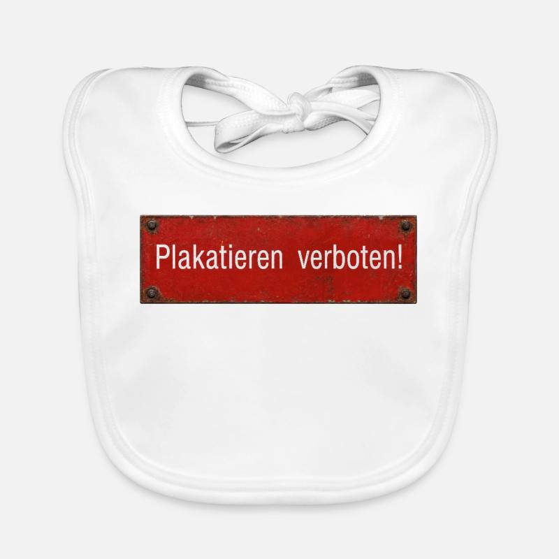 Verbotenes Plakat-Schild Baby Bio-Lätzchen