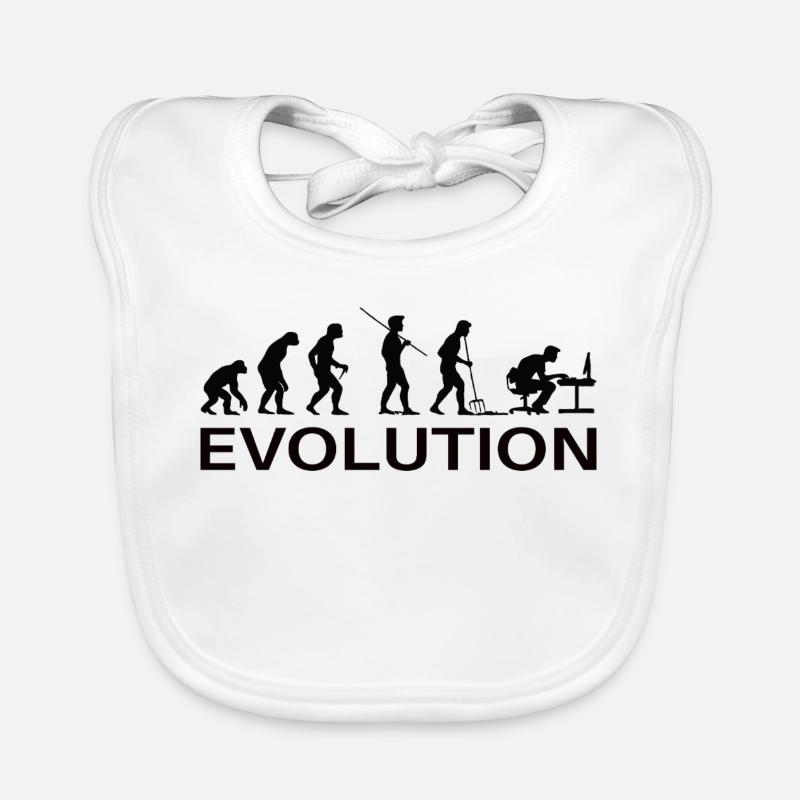 Evolution Gamer | Computer Freak Nerd PC Baby Bio-Lätzchen