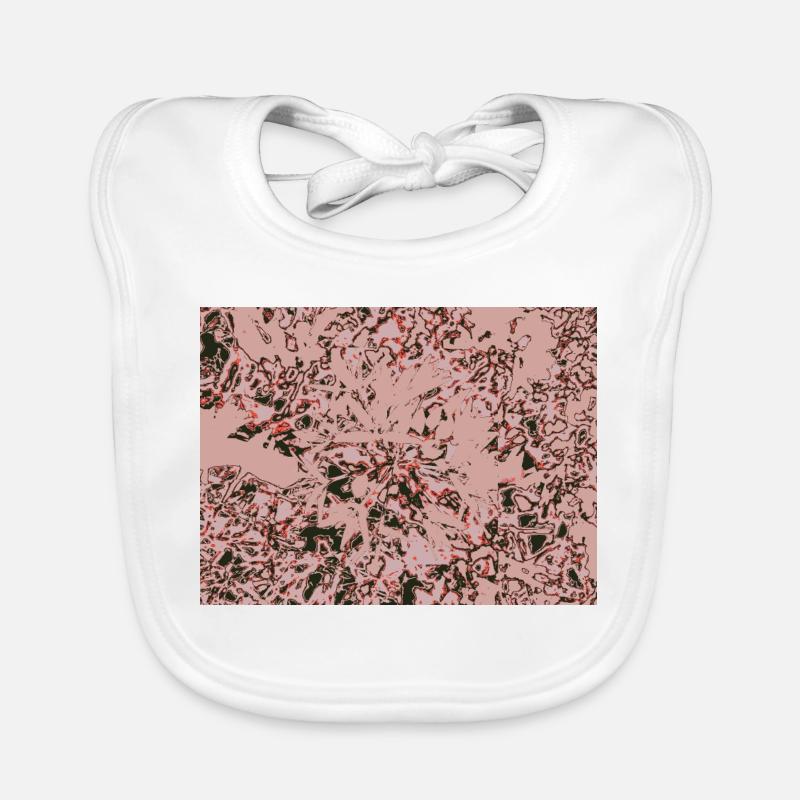 Rose Vines Abstract Pattern Organic Baby Bibs