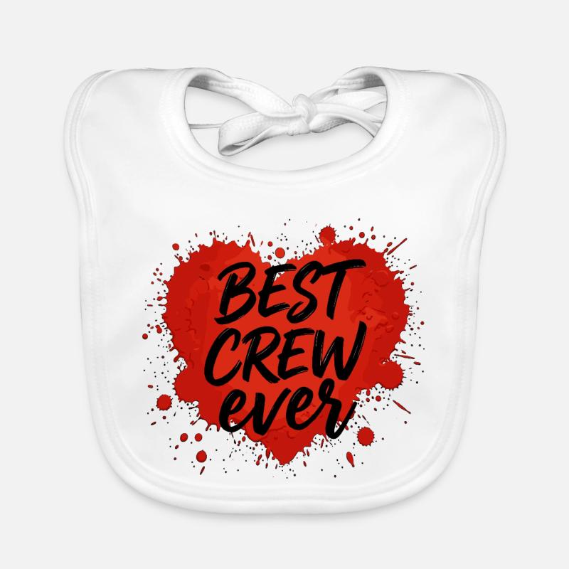 Best Crew Ever Heart Blobs Team Cohesion Organic Baby Bibs