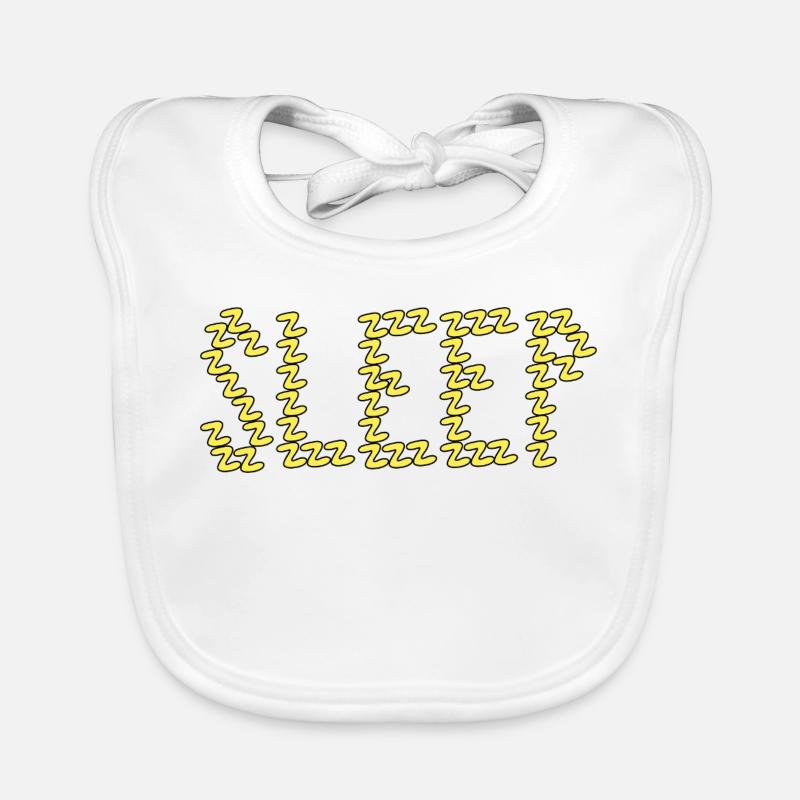 Sleep typography Organic Baby Bibs