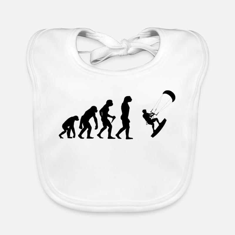 Geschenkidee für einen Kitesurfer mit Kiteboarding Baby Bio-Lätzchen