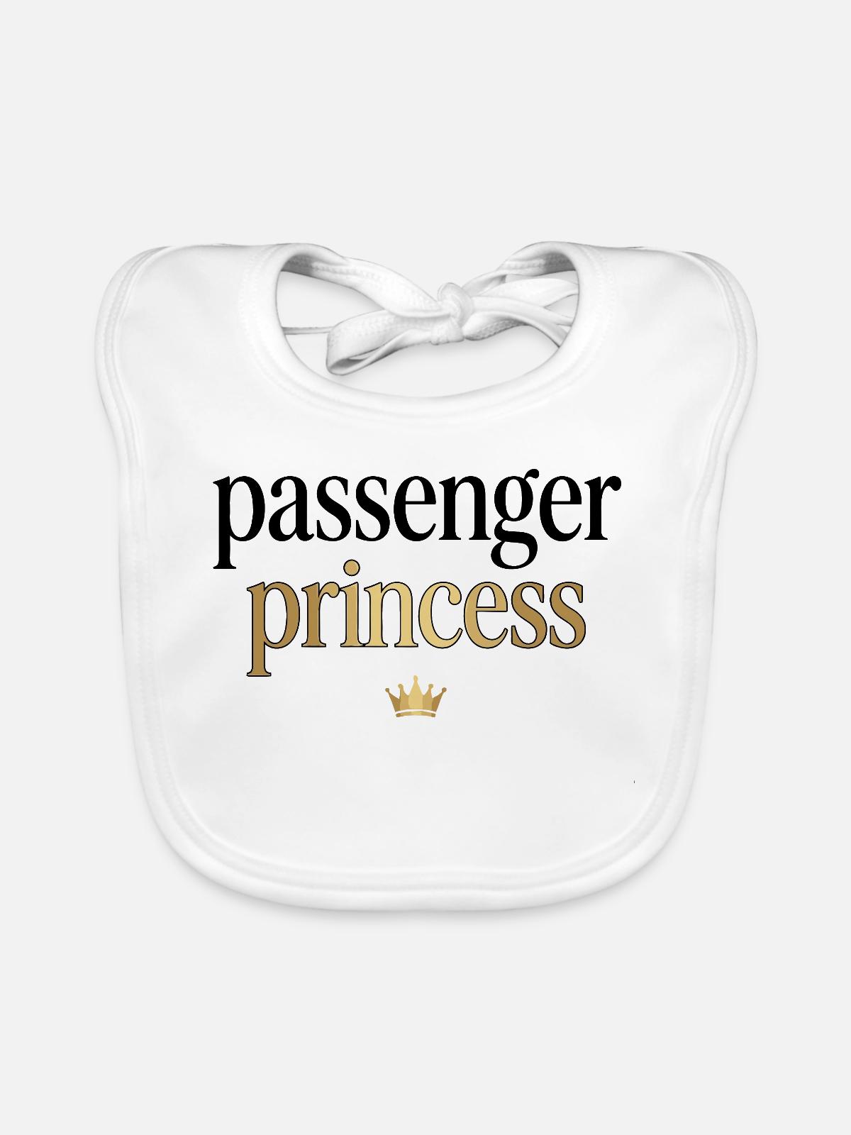 Passenger Princess - Bavoir bio Bébé - blanc - Devant