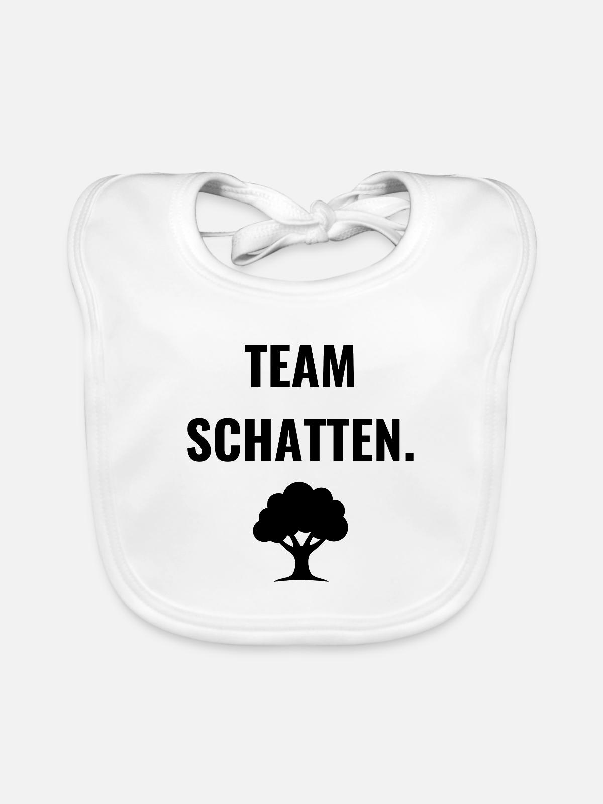 Team Schatten. - Baby Bio-Lätzchen - Weiß - Vorne