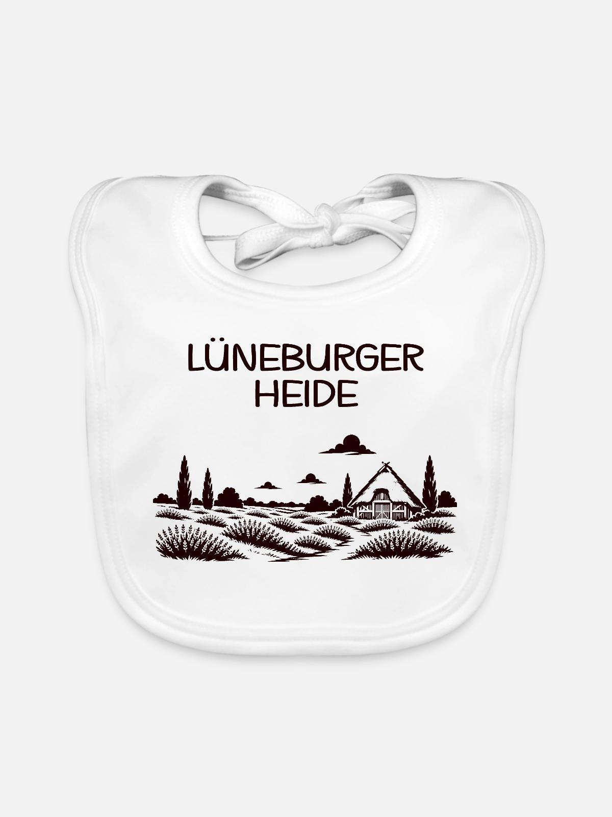 Lüneburger Heide - Baby Bio-Lätzchen - Weiß - Vorne