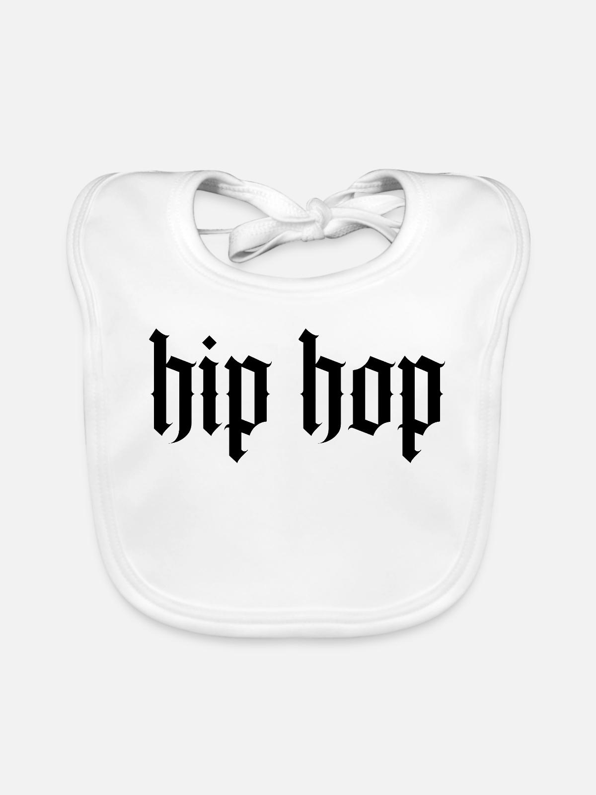 Gothic Hip-Hop - Baby Bio-Lätzchen - Weiß - Vorne
