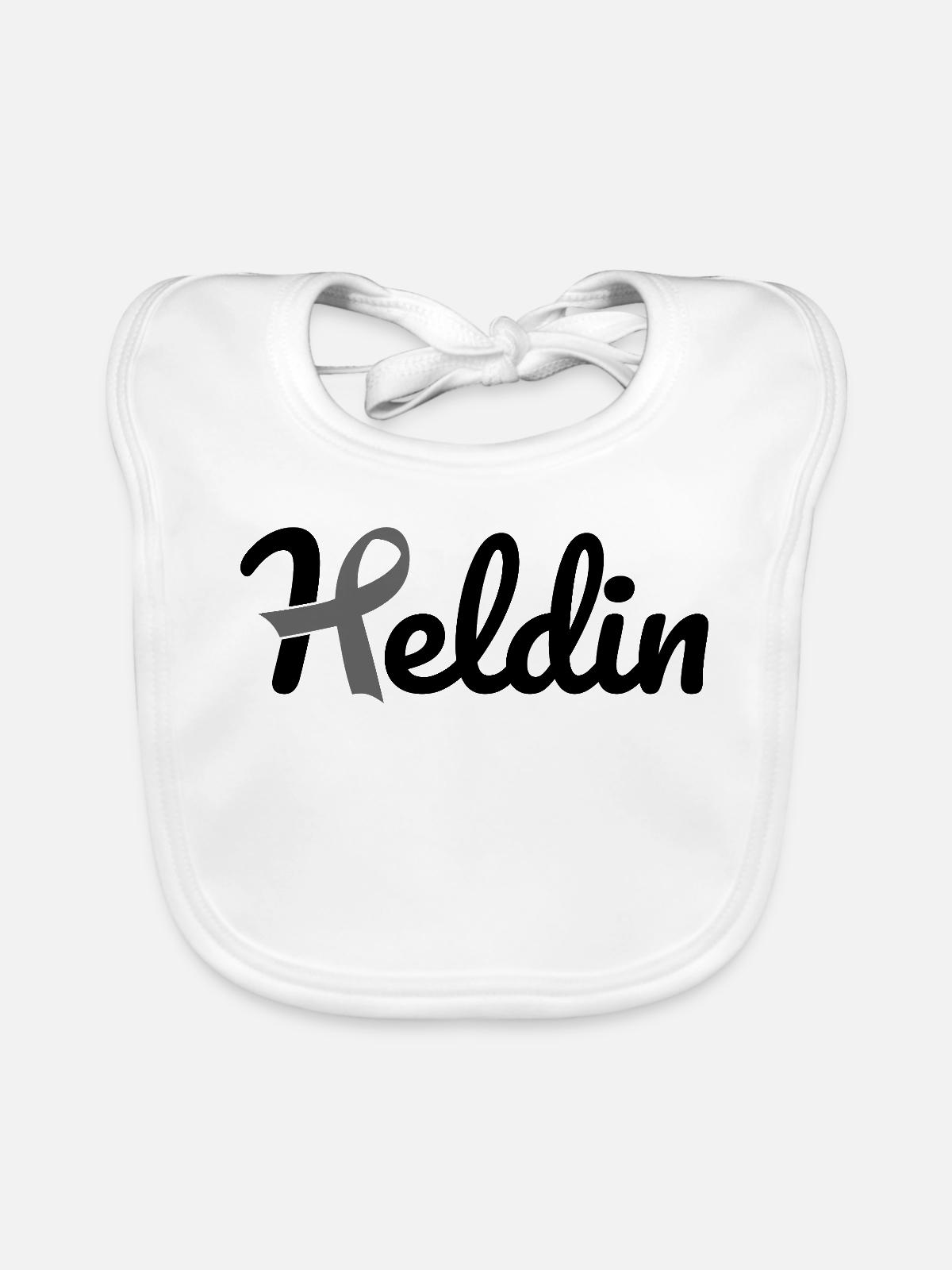 Heldin Krebs - Baby Bio-Lätzchen - Weiß - Vorne