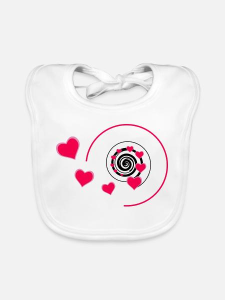 Love - Baby Bio-Lätzchen - Weiß - Vorne