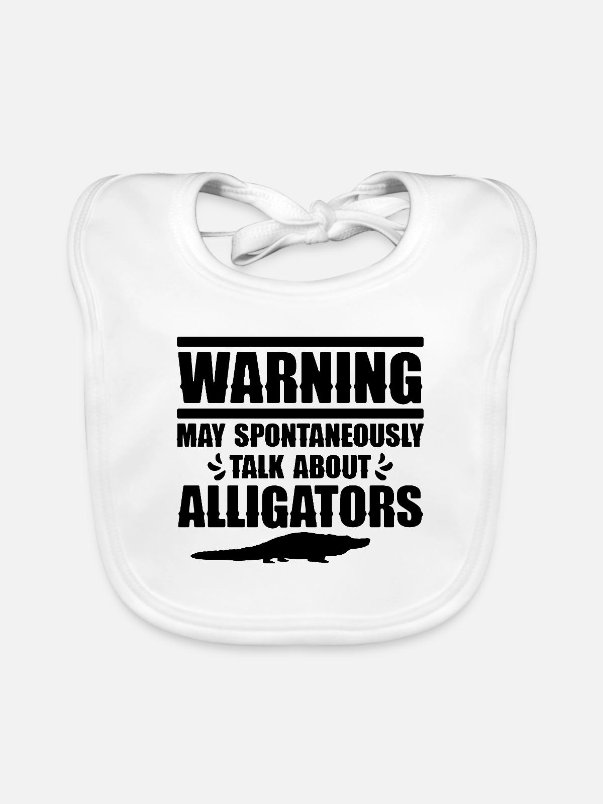 Alligator Reptil - Baby Bio-Lätzchen - Weiß - Vorne
