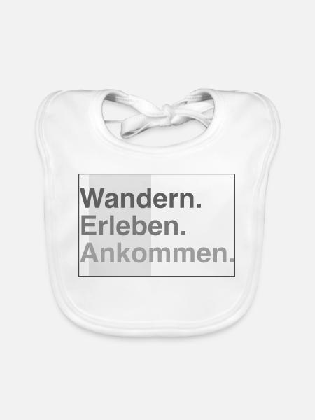 Wandern erleben - Baby Bio-Lätzchen - Weiß - Vorne