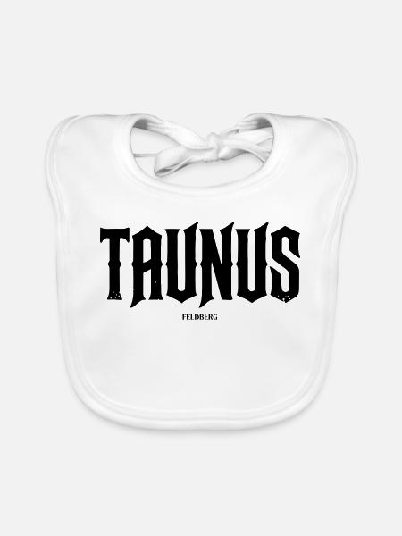 "Taunus - Feldberg" - Baby Bio-Lätzchen - Weiß - Vorne