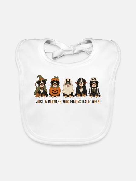 Berner Halloween-Crew - Baby Bio-Lätzchen - Weiß