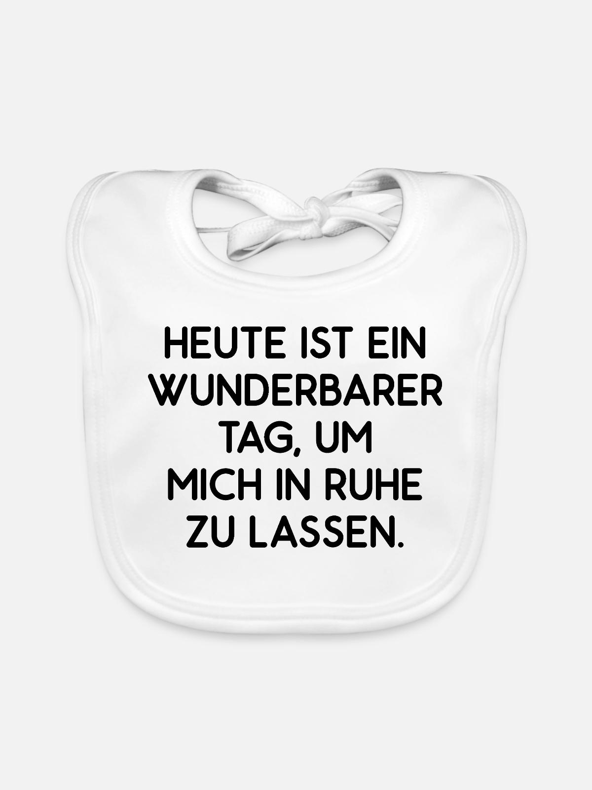 Lass mich in Ruhe - Baby Bio-Lätzchen - Weiß - Vorne