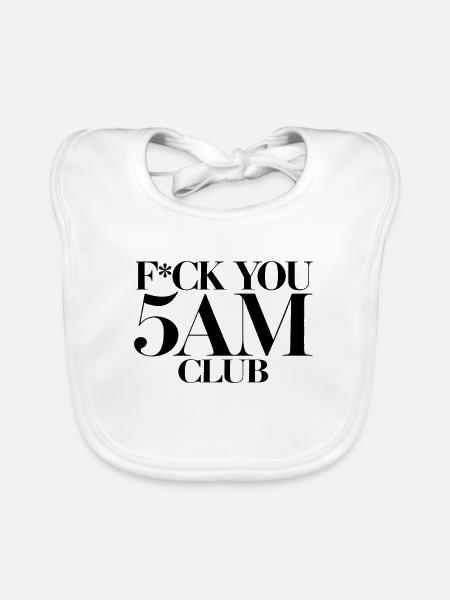 Five AM club-statement - Baby Bio-Lätzchen - Weiß