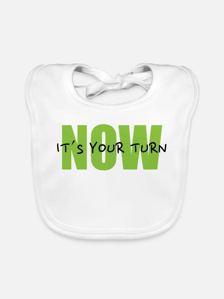 NOW – It´s your turn - Baby Bio-Lätzchen - Weiß