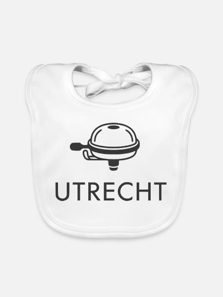Utrechter Fahrradklingel - Baby Bio-Lätzchen - Weiß