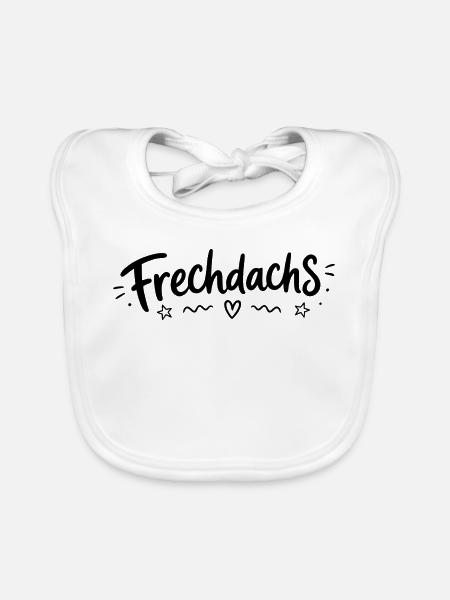 Frechdachs - Baby Bio-Lätzchen - Weiß - Vorne