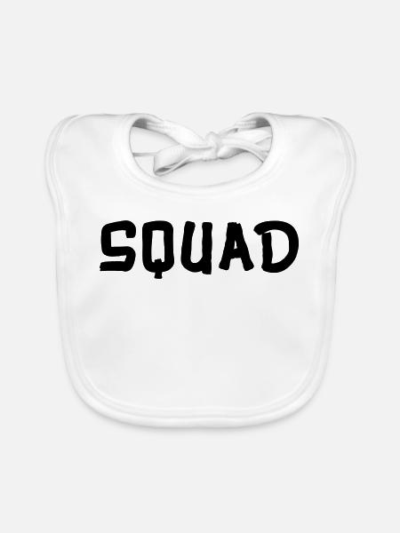 squad - Baby Bio-Lätzchen - Weiß - Vorne