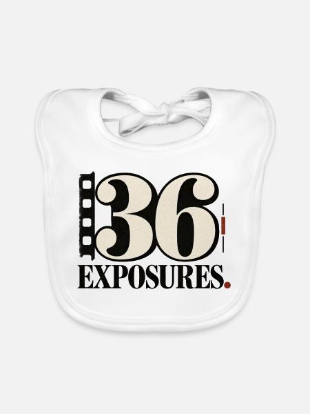 36 Exposures Analog Fotografie Shirt - Baby Bio-Lätzchen - Weiß - Vorne