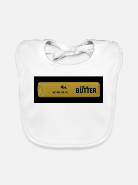 Salted Butter Squishie - Baby Bio-Lätzchen - Weiß - Vorne