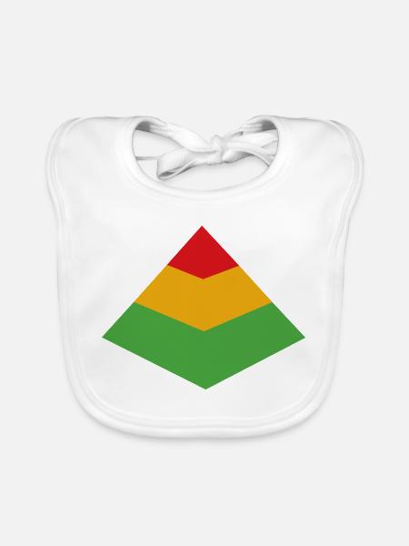 Test Pyramid - Baby Bio-Lätzchen - Weiß - Vorne