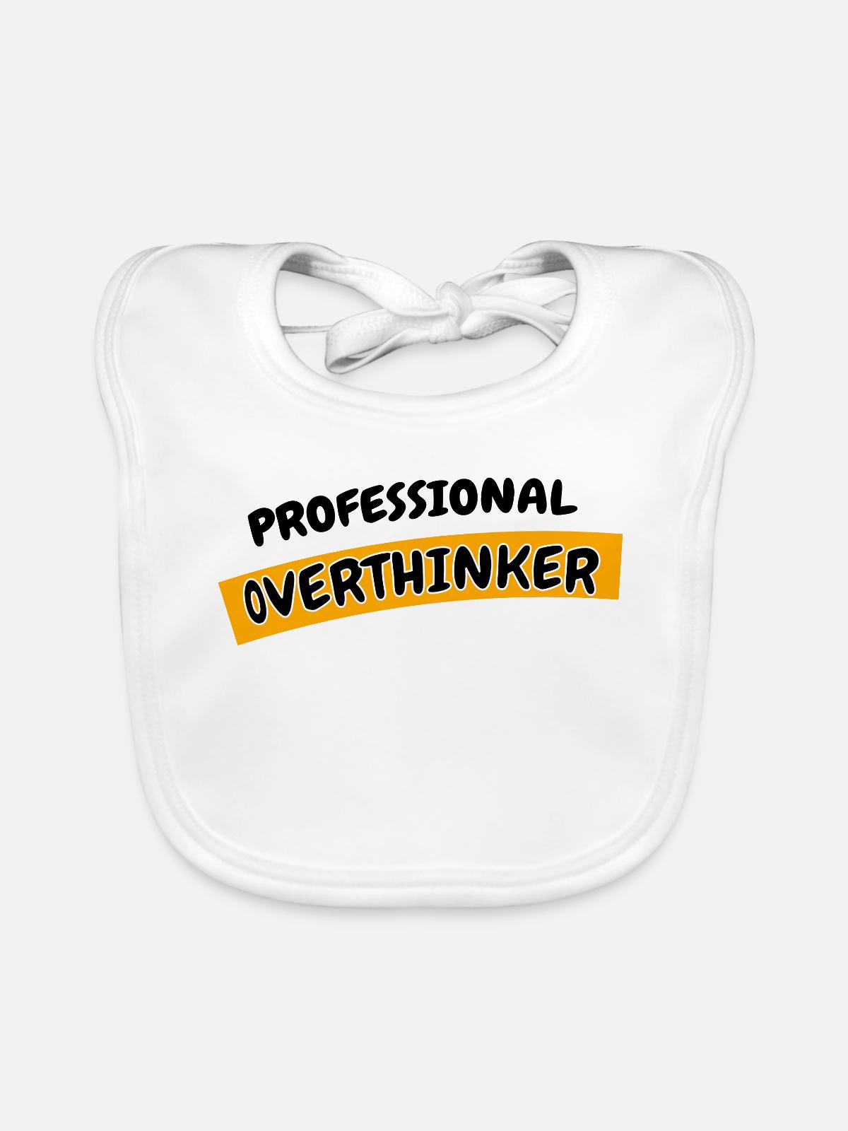 Professional Overthinker - Baby Bio-Lätzchen - Weiß - Vorne