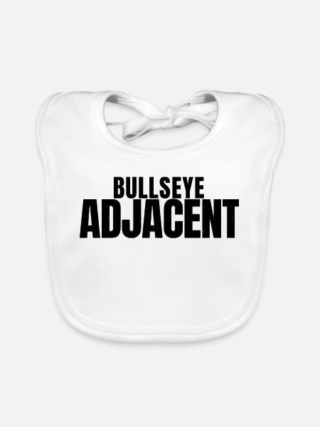 Bogenschiessen - Bullseye Adjacent - Bogensport - Baby Bio-Lätzchen - Weiß - Vorne