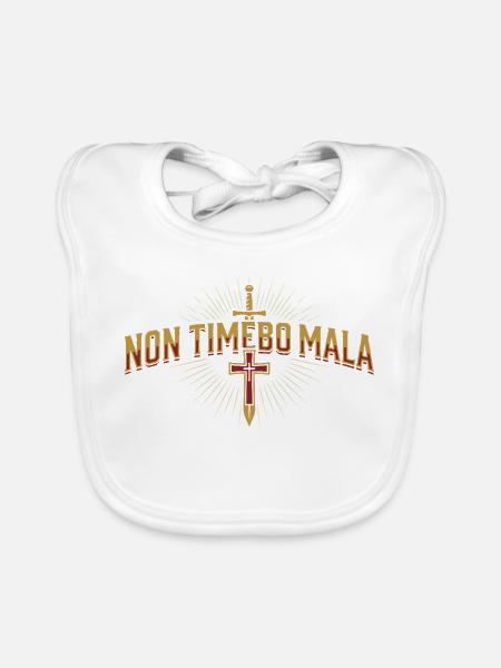 Non Timebo Mala - Baby Bio-Lätzchen - Weiß - Vorne