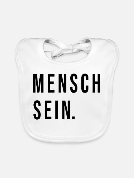 Mensch Sein - Baby Bio-Lätzchen - Weiß - Vorne
