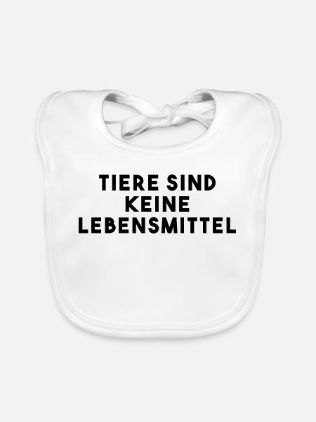 Vegan Spruch - Baby Bio-Lätzchen - Weiß - Vorne