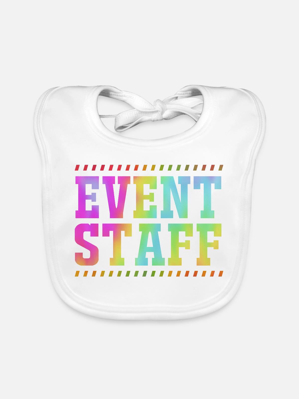 Event Planer Mitarbeiter - Baby Bio-Lätzchen - Weiß - Vorne
