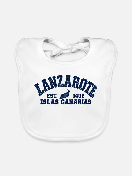 Lanzarote - Kanaren - Islas Canarias - Spanien - Baby Bio-Lätzchen - Weiß - Vorne