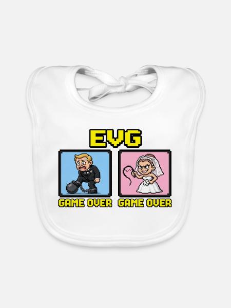 Junggesellenabschied, Junggesellenabschied, Hochzeit - Baby Bio-Lätzchen - Weiß - Vorne