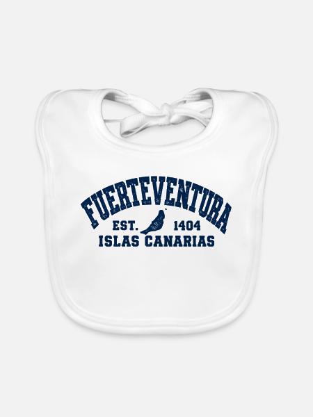 Fuerteventura - Spanien - Islas Canarias - Kanaren - Baby Bio-Lätzchen - Weiß - Vorne