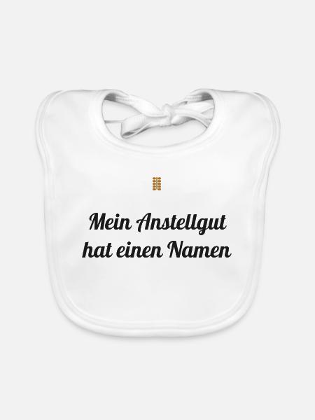 Mein Anstellgut hat einen Namen – Sauerteig Spruch - Baby Bio-Lätzchen - Weiß - Vorne