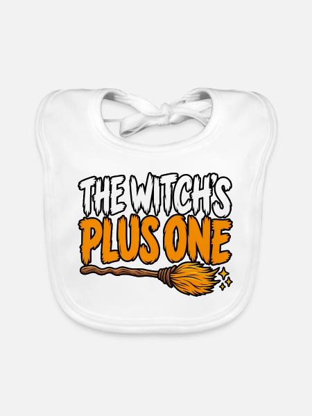 The Witch's Plus One - Baby Bio-Lätzchen - Weiß - Vorne