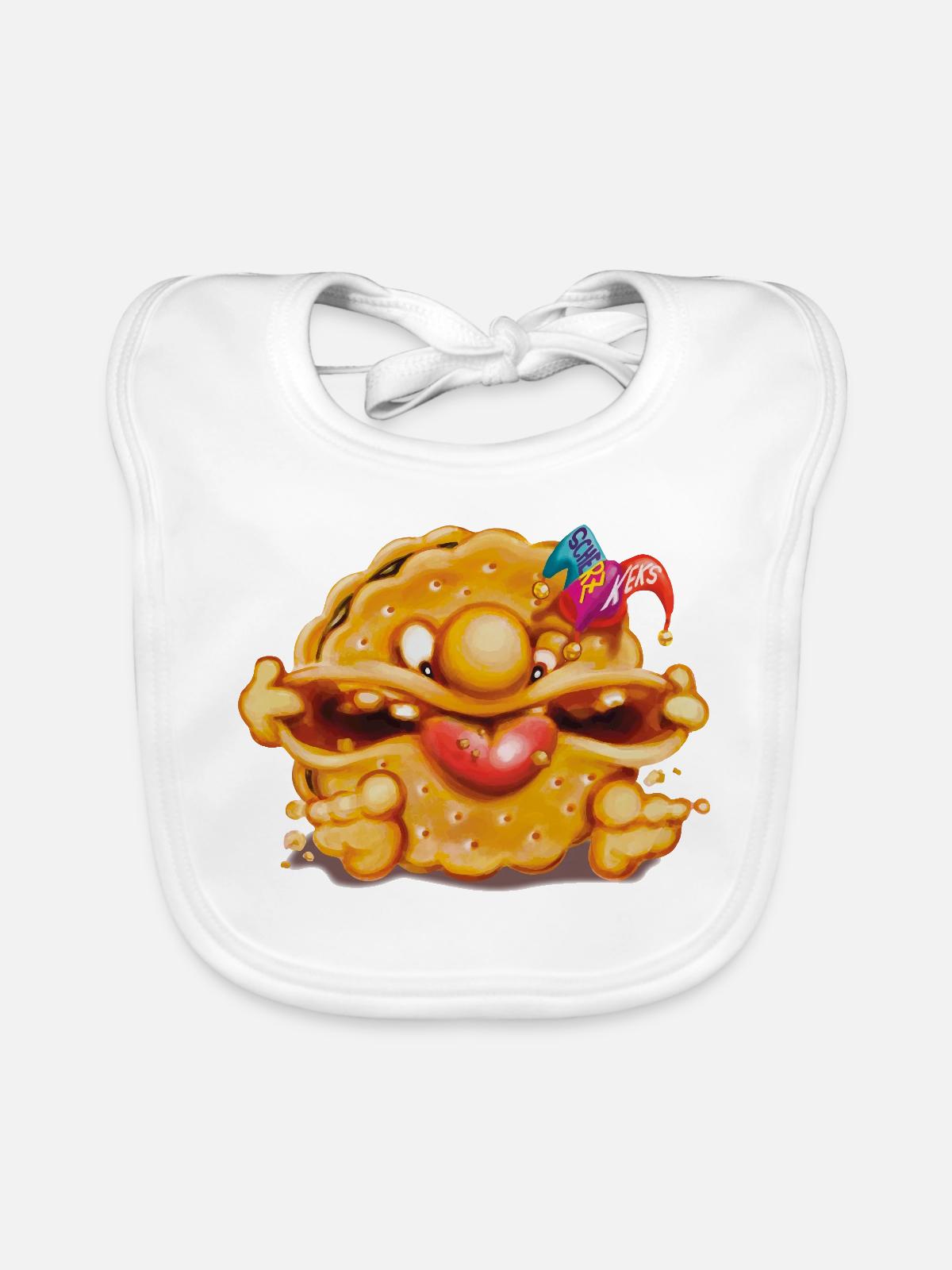 Scherzkeks - Baby Bio-Lätzchen - Weiß - Vorne